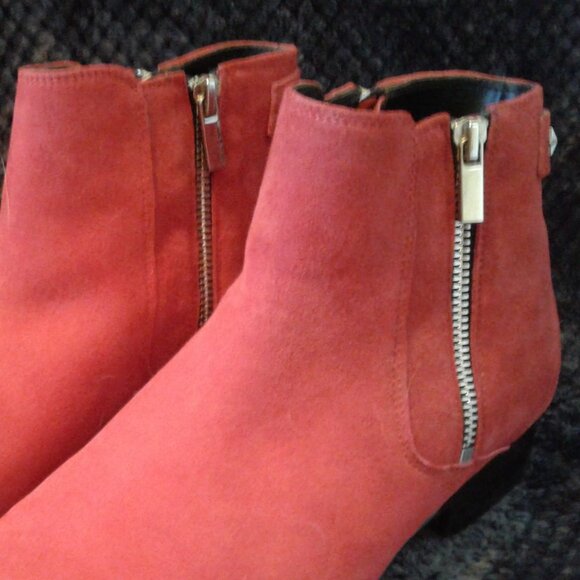 Aldo men's red suede zippered chukka boots size 10 - Picture 4 of 9